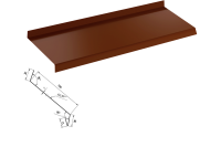 new Планка подокон.оцин.с полим 2000х140х0,40мм корич RAL 8017_2