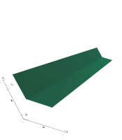 new разм Ендова оцинкованная с полимерным покрытием 2000х180х180х0,4мм зелёная RAL 6005(1)