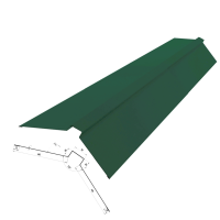 new разм Конёк кровельный с полимерным покрытием 2000х180х180х0,4мм зелёный RAL 6005
