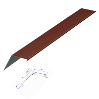 new разм Планка карнизная (капельник) оцин 2000х100х60х0,4мм КОРИЧН. RAL 8017