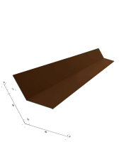 newразм Ендова оцинкованная с полимерным покрытием 2000х180х180х0,4мм коричневая RAL 8017