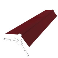 new Конёк кровельный с полимерным покрытием 2000х180х180х0,4мм красный RAL 3005