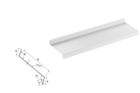 new разм Планка фундам. под сайдинг с полим.покрыт 2000х100х20х0,4мм Белая RAL 9003