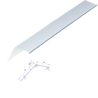 new разм Планка карнизная (капельник) оцинкованная 2000х100х60х0,4мм