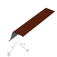 new разм Торцевая ветрозащ.планка (щипец) 2000х100х100х0,4мм коричневый RAL 8017
